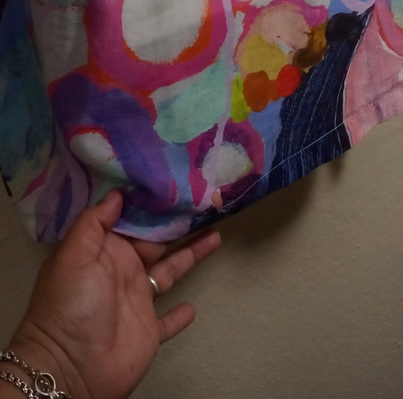 Colorful Abstract Women's Blouse Claire Desjardins - Picture 3 of 16